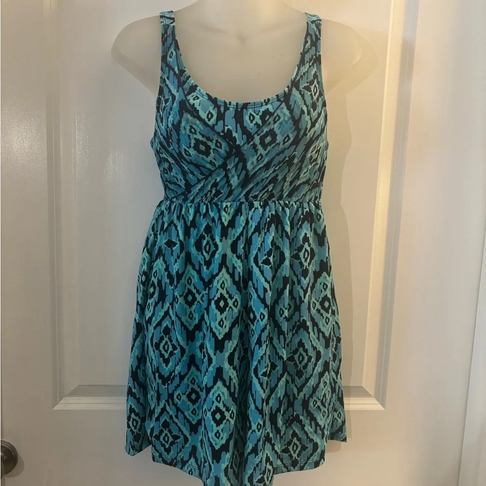 Denim & Co Beach Wrap front Swim Romper Sz 18